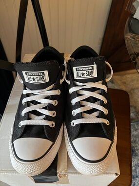 Converse Kids Black and White Low Top Sneakers